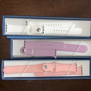 3 APPLE WATCH WRIST BANDS * NEW IN BOX *